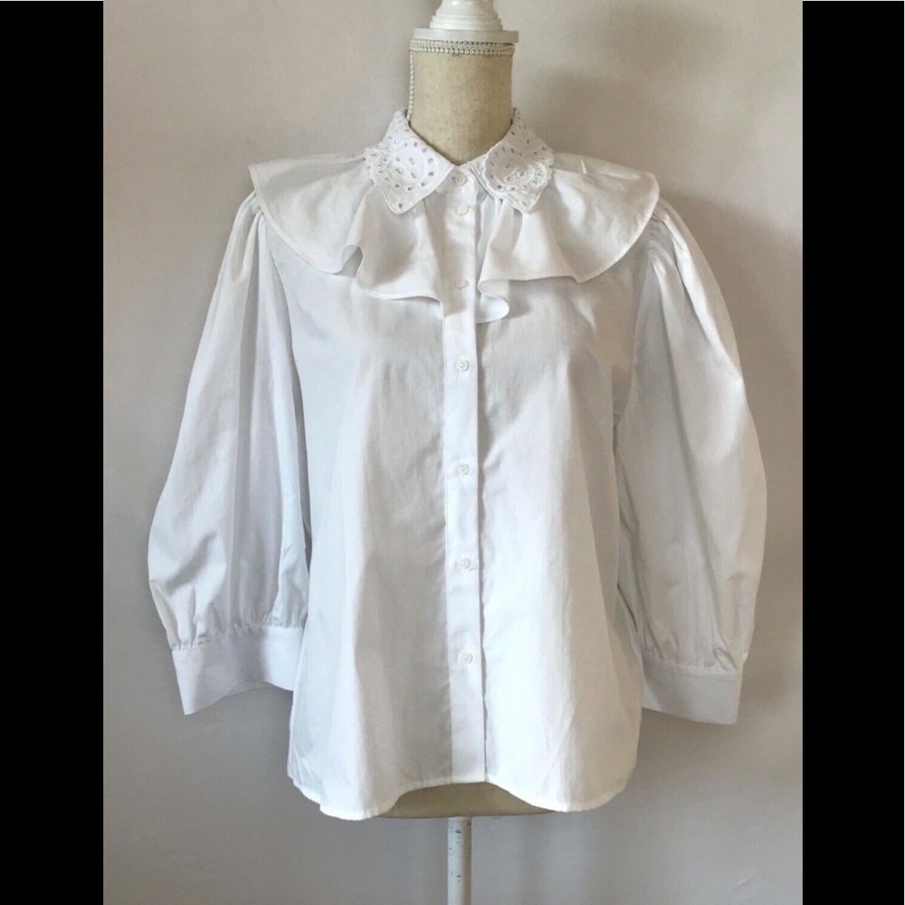 Zara Ruffle Blouse Shirt Top